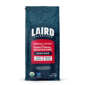 Pure Organic Perform Functional Mushroom Whole Bean Dark Roast Coffee