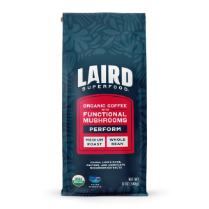 Pure Refined Organic Perform Functional Mushroom Whole Bean Medium Roast Coffee